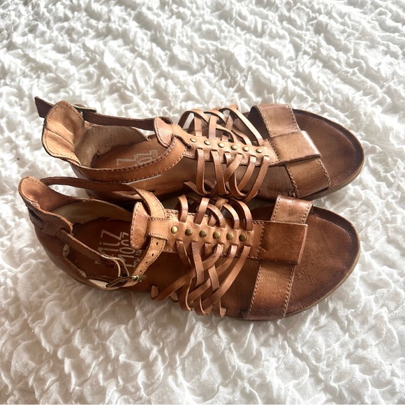 Miz Mooz Shoes - Miz Mooz Gladiator Studded Sandals Size 38/7.5-8
